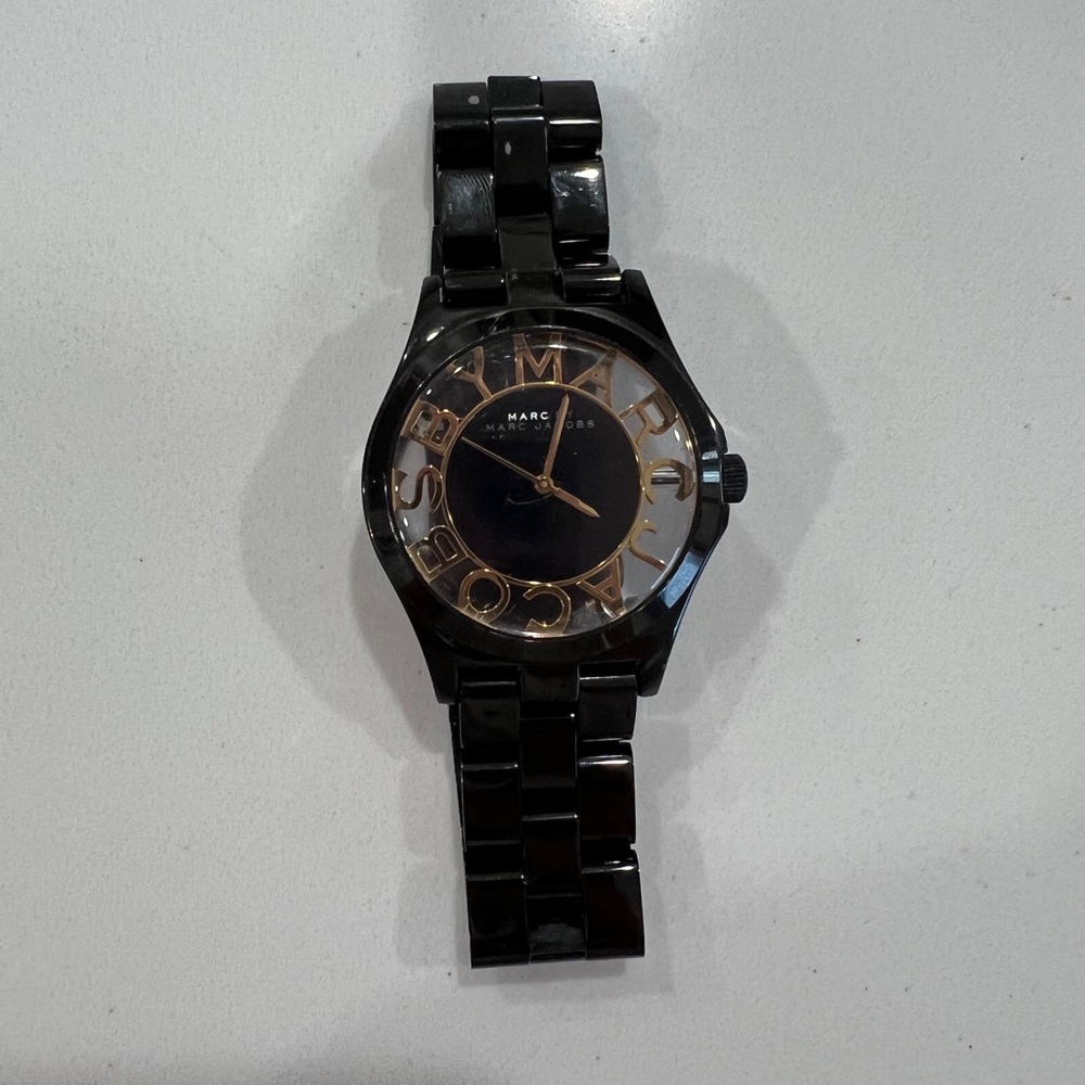 Marc Jacobs Black Watch with Gold Details